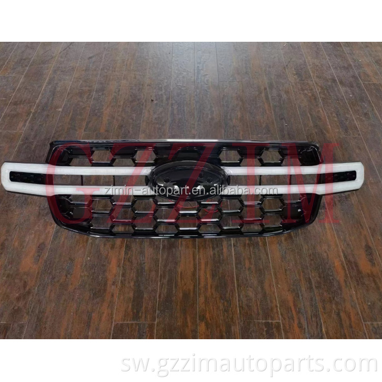 Sehemu za gari grille abs grille ya mbele ya plastiki kwa anuwai r 2022 t9 na LED